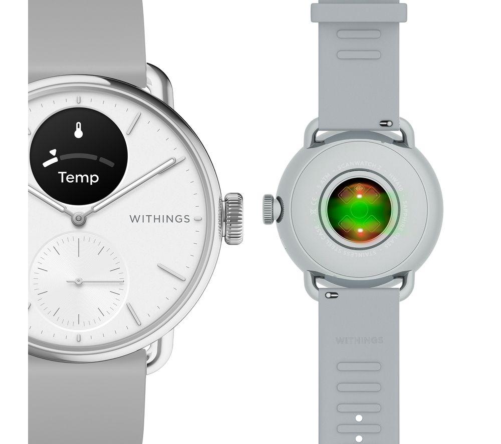 WITHINGS ScanWatch 2 Hybrid Smart Watch - White, 38 mm
