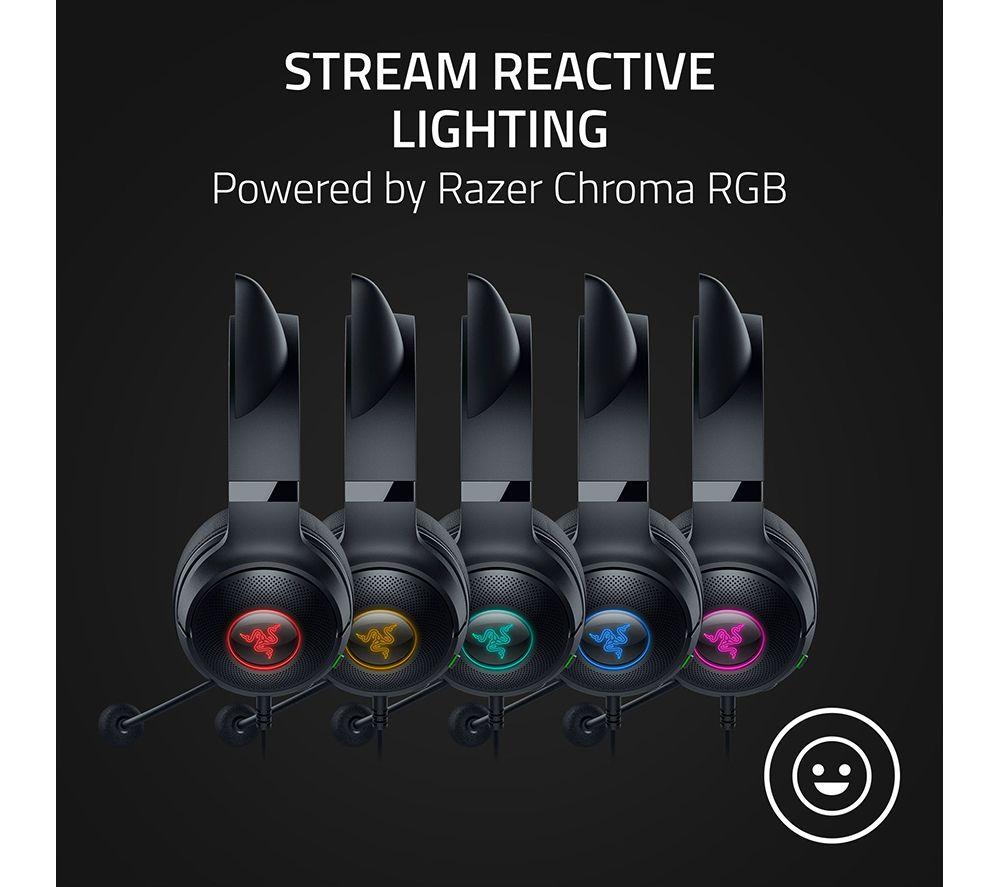 RAZER Kraken Kitty V2 Gaming Headset - Black image number 3 of 9
