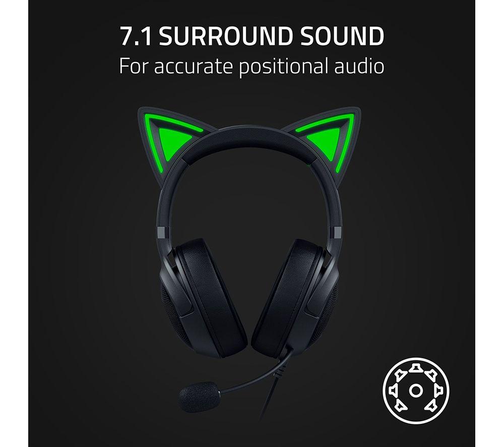 RAZER Kraken Kitty V2 Gaming Headset - Black image number 6 of 9