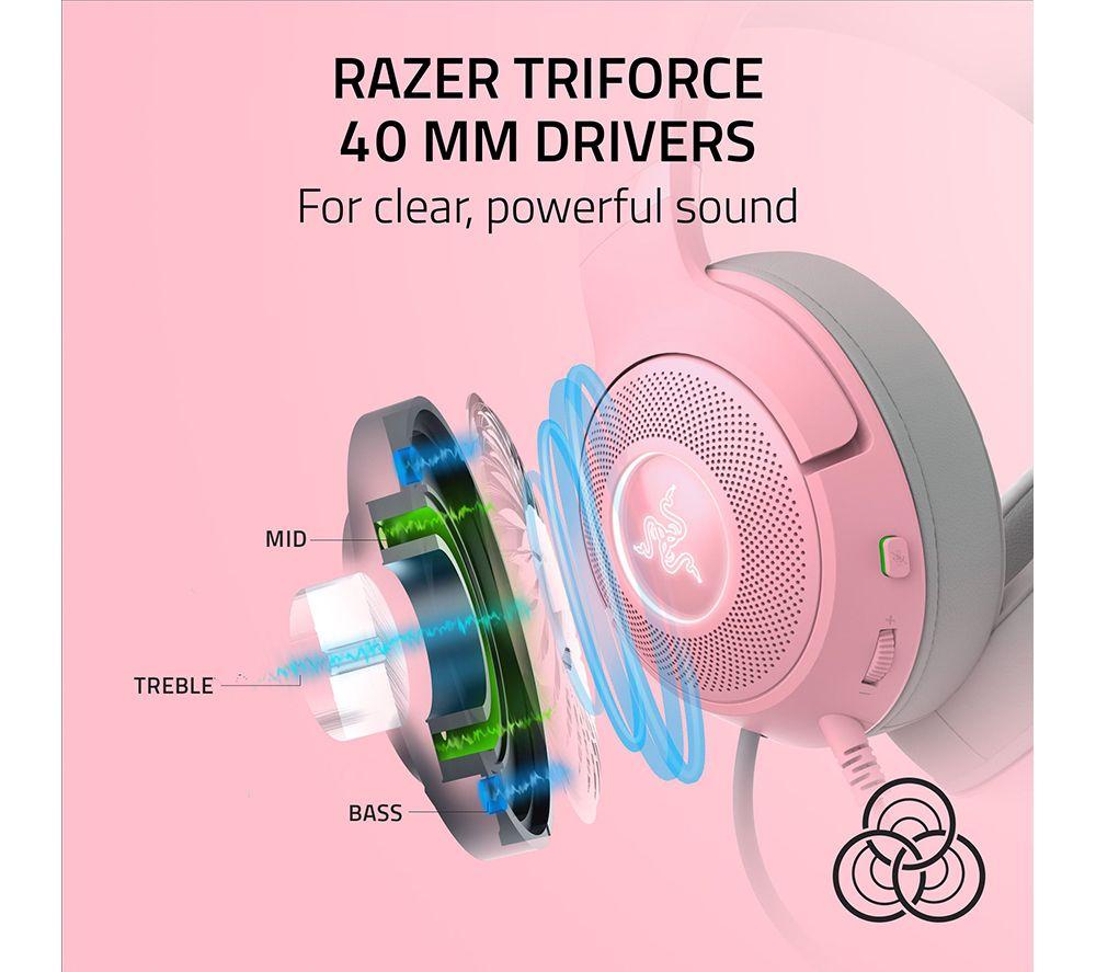 RAZER Kraken Kitty V2 Gaming Headset - Pink image number 5 of 9