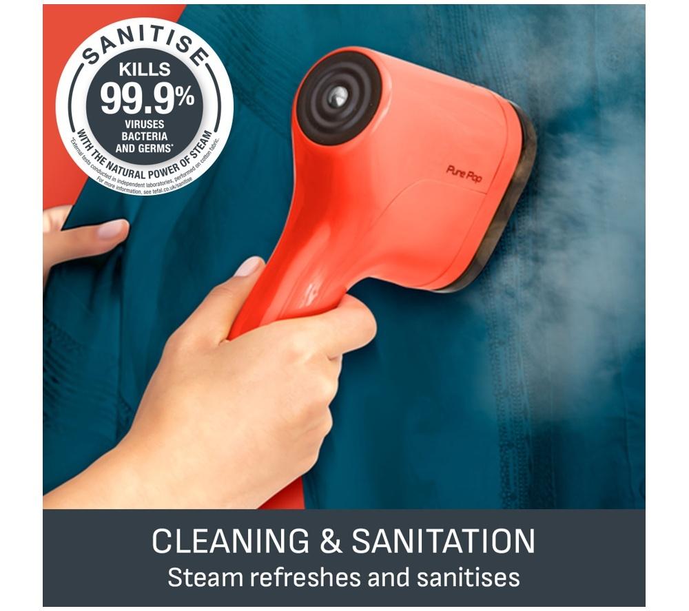 TEFAL Pure POP DT2022 Clothes Steamer - Coral image number 10 of 11