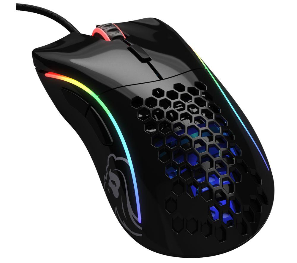 GLORIOUS Model D RGB Optical Gaming Mouse - Glossy Black, Black
