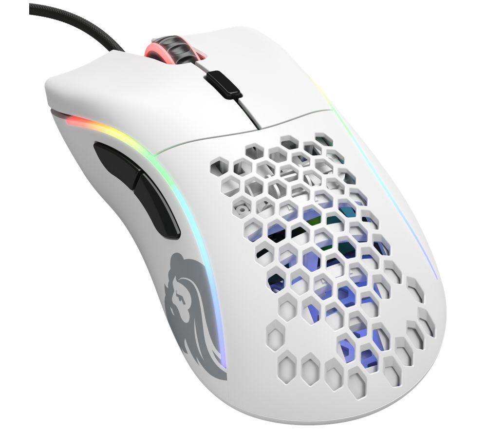GLORIOUS Model D RGB Optical Gaming Mouse - Matte White, White