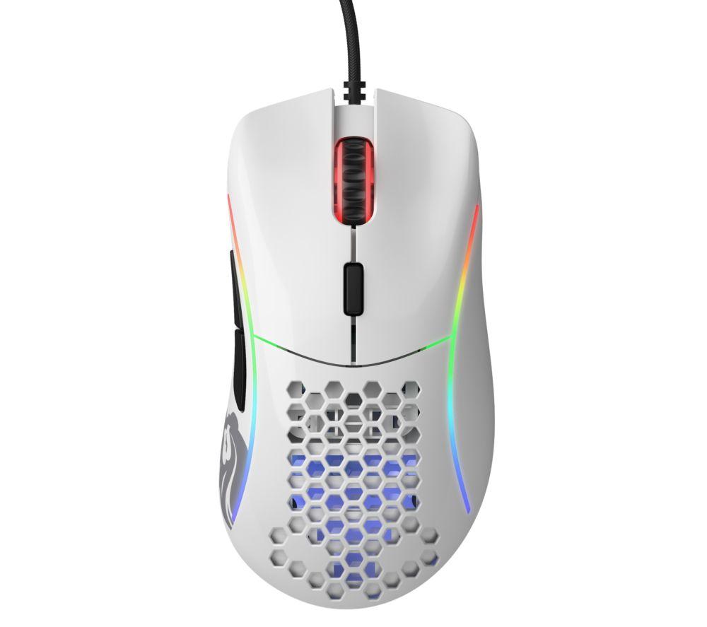 GLORIOUS Model D RGB Optical Gaming Mouse - Glossy White image number 2 of 6
