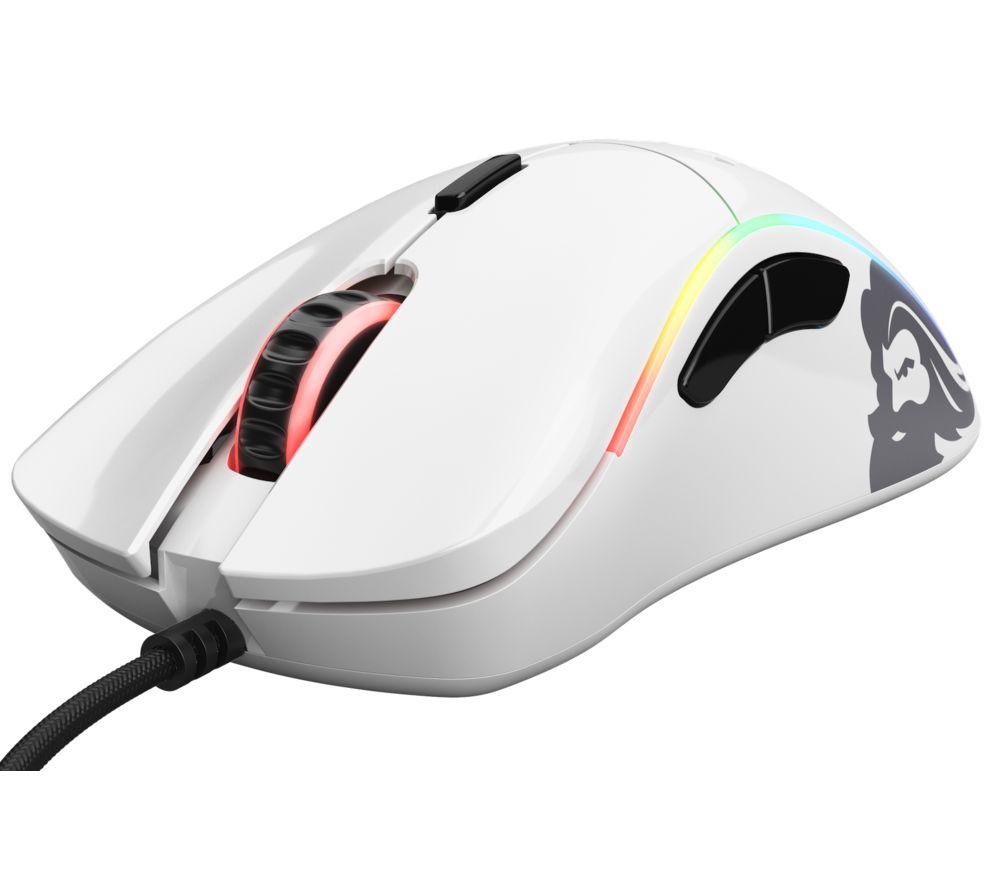 GLORIOUS Model D RGB Optical Gaming Mouse - Glossy White image number 3 of 6