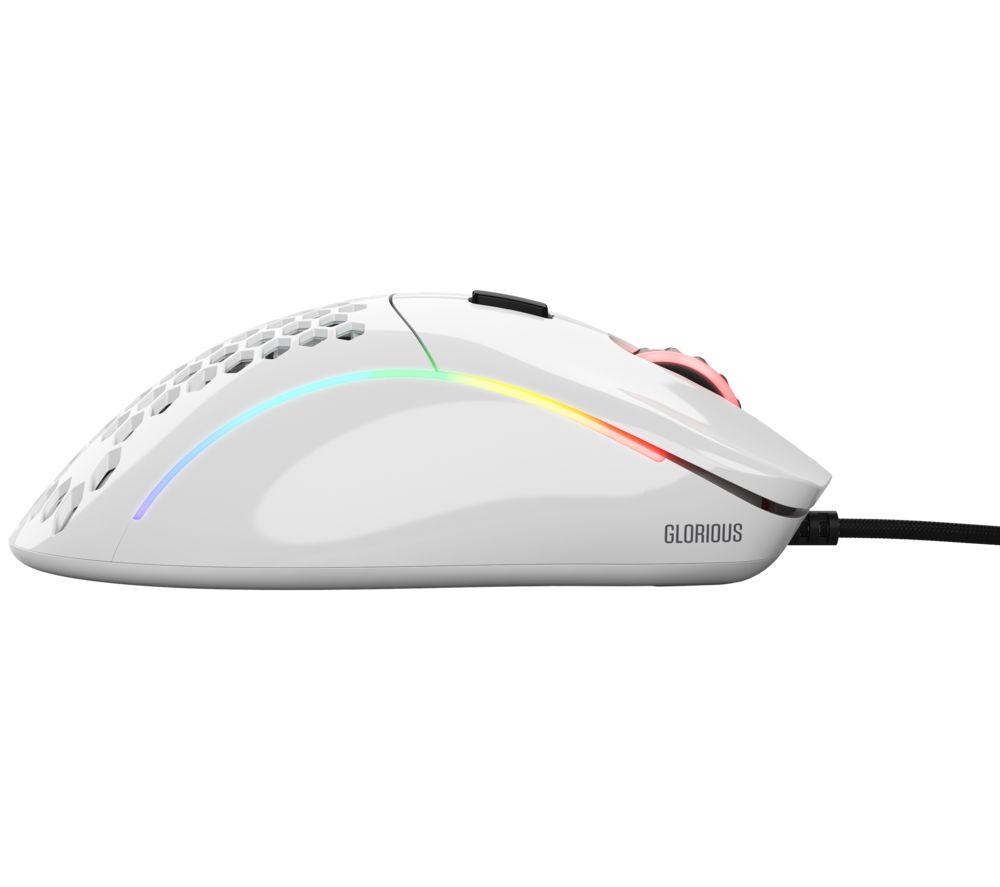 GLORIOUS Model D RGB Optical Gaming Mouse - Glossy White image number 5 of 6