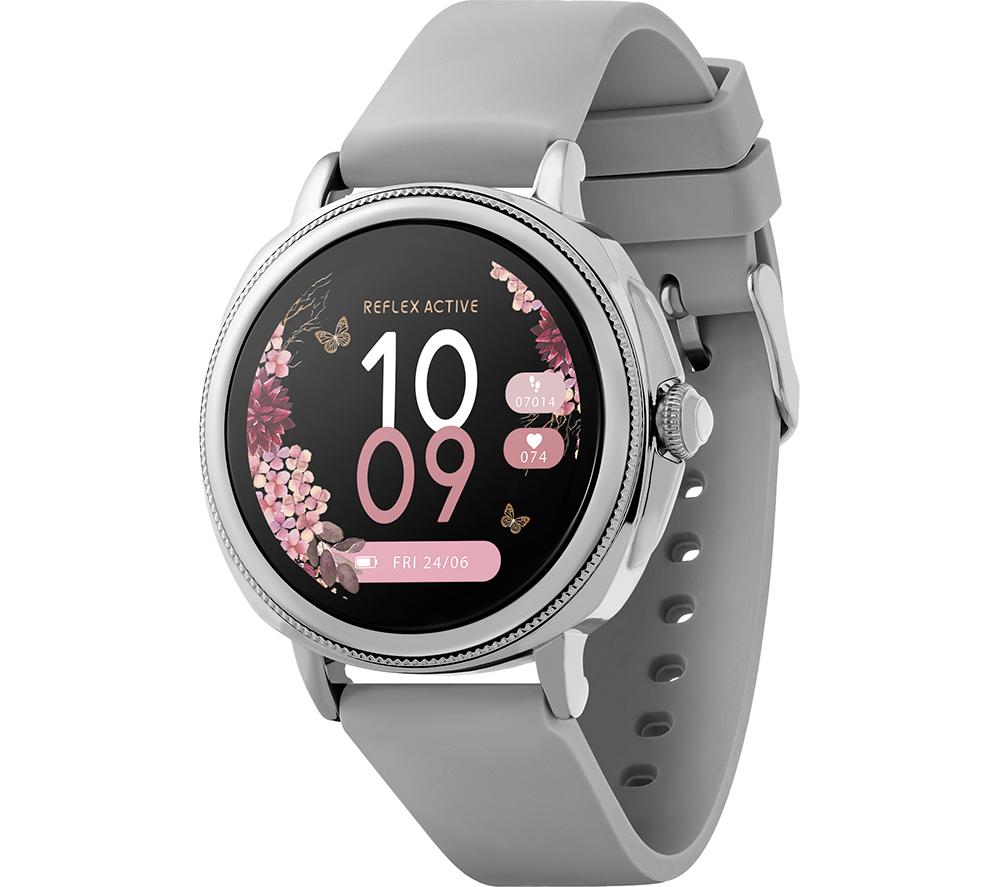 REFLEX ACTIVE Series 25 Smart Watch - Silver & Grey, Silicone Strap - image 1