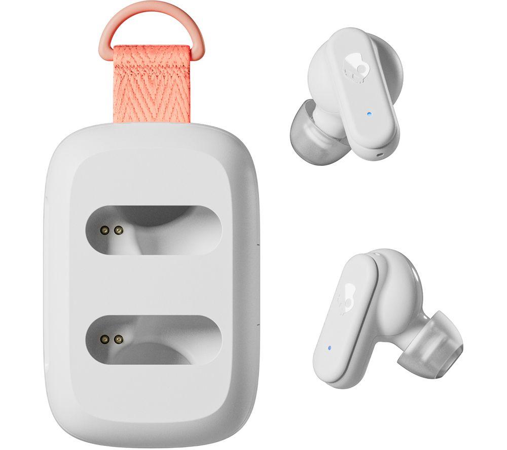 SKULLCANDY Dime 3 Wireless Bluetooth Earbuds - Bone & Orange Glow - image 4