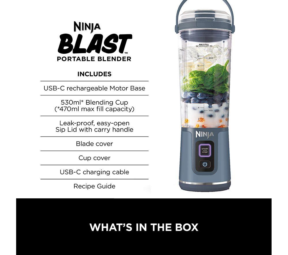 NINJA Blast BC151UKNV Cordless Blender - Denim Blue image number 10 of 10
