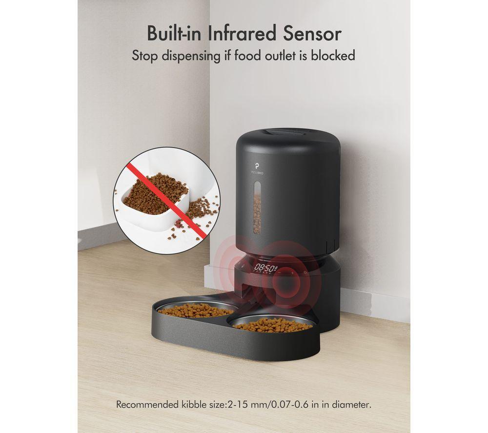 PETLIBRO Granary Automatic Dual Pet Food Feeder - 5 Litre, Black image number 6 of 12