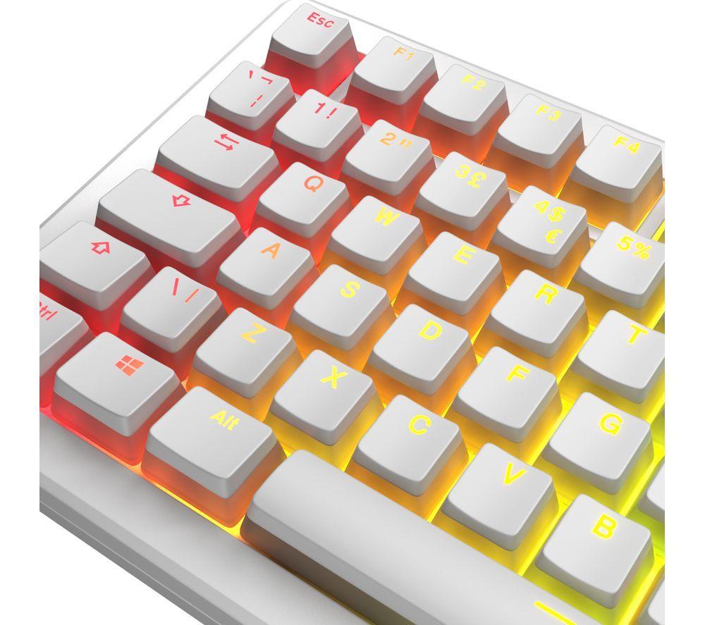 GLORIOUS Aura V3 Keycaps - UK Layout, White image number 4 of 5