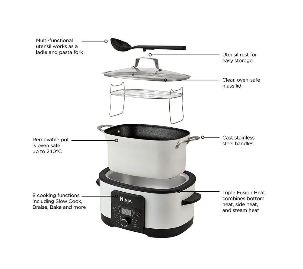 NINJA Foodi PossibleCooker MC1001UKWH 8-in-1 Slow Cooker - White image number 10 of 11
