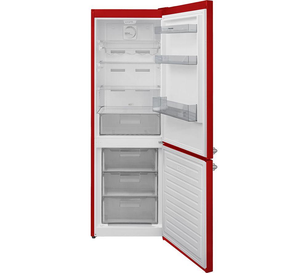 MONTPELLIER Retro MAB386ER 60/40 Fridge Freezer - Red image number 2 of 5