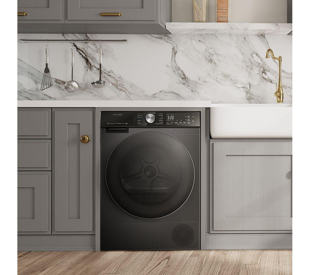HISENSE 5S Series DH5S102BB WiFi-enabled 10 kg Heat Pump Tumble Dryer - Black image number 8 of 14