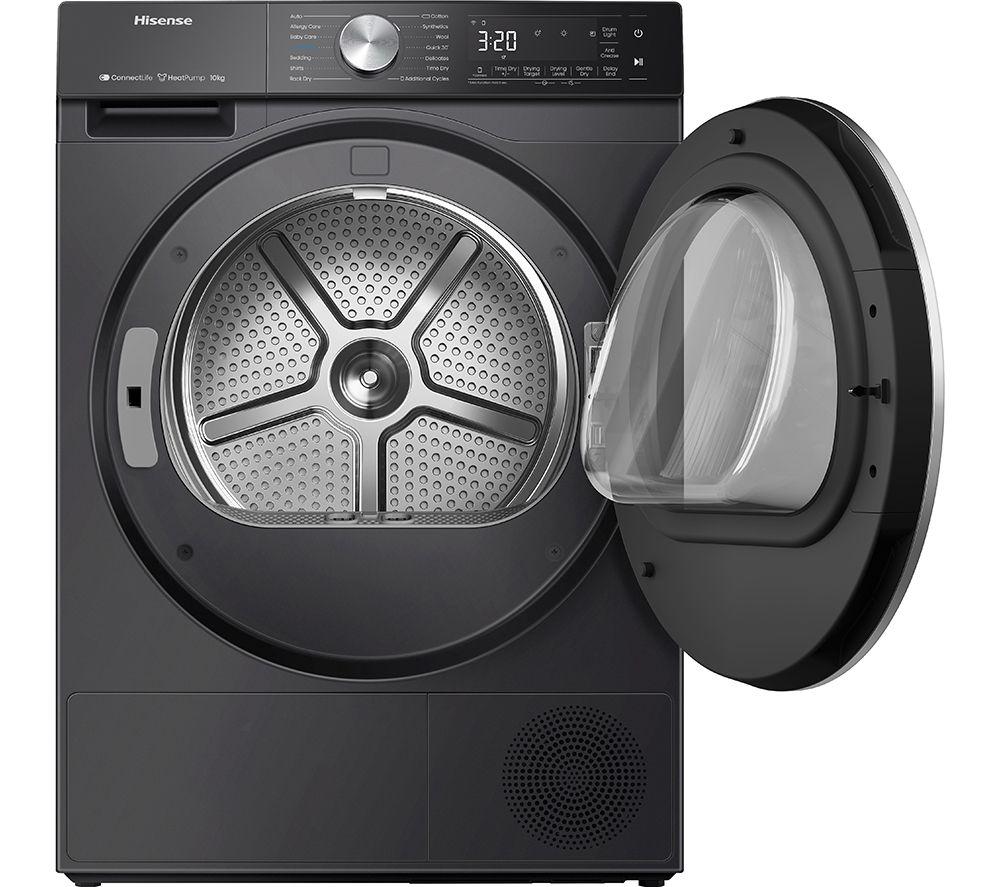 HISENSE 5S Series DH5S102BB WiFi-enabled 10 kg Heat Pump Tumble Dryer - Black image number 11 of 14