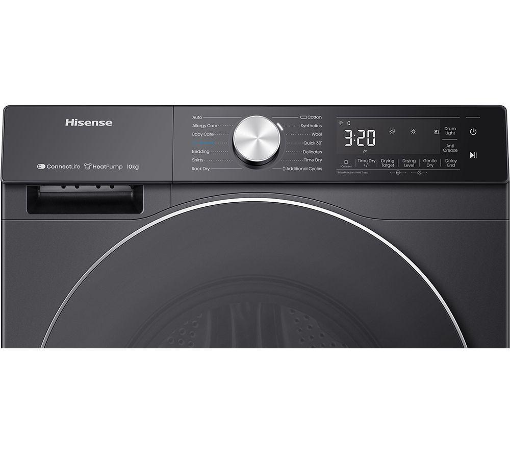 HISENSE 5S Series DH5S102BB WiFi-enabled 10 kg Heat Pump Tumble Dryer - Black image number 12 of 14