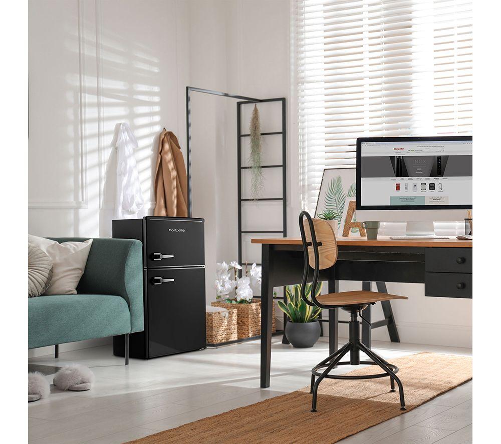 MONTPELLIER Retro MAB2035EK 80/20 Undercounter Fridge Freezer - Black image number 3 of 3