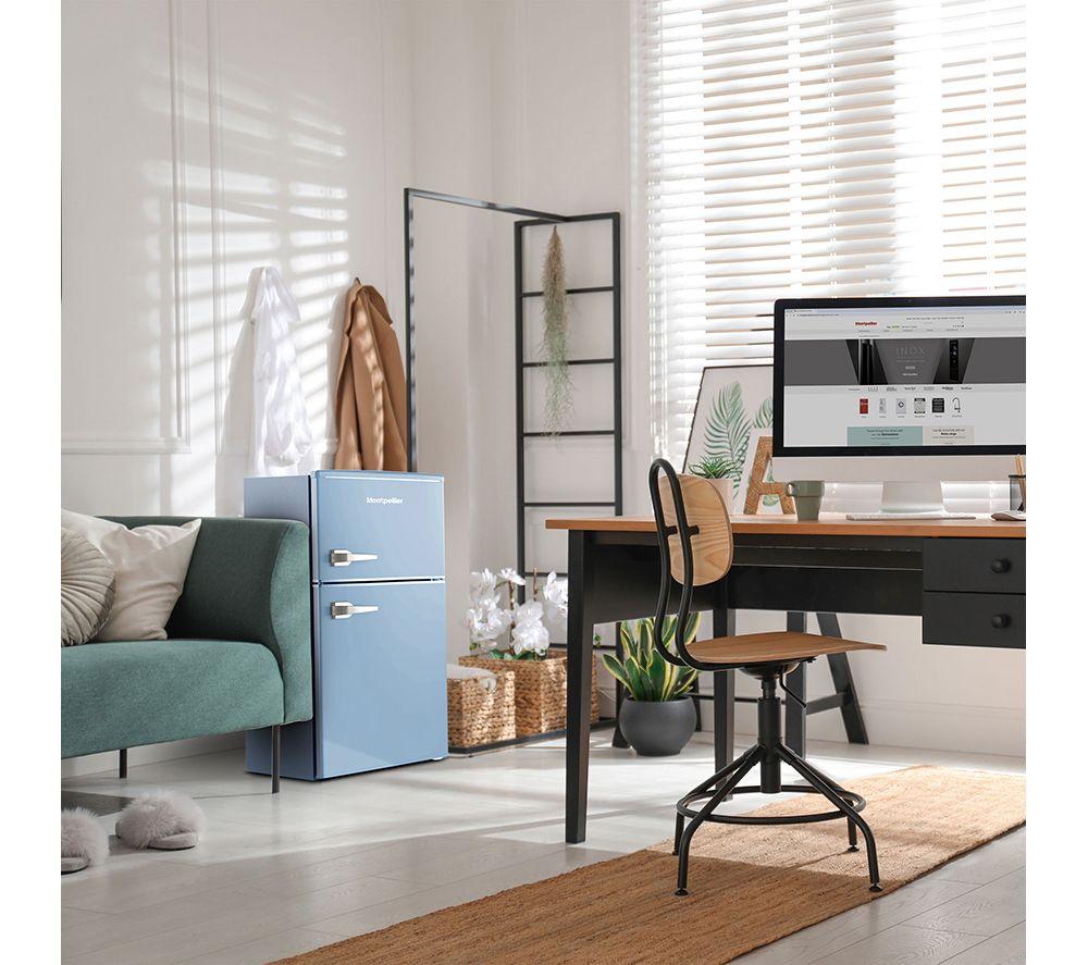 MONTPELLIER Retro MAB2035EPB 80/20 Undercounter Fridge Freezer - Pastel Blue image number 4 of 4