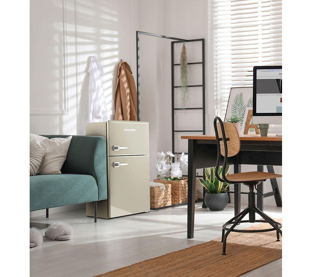 MONTPELLIER Retro MAB2035EC 80/20 Undercounter Fridge Freezer - Cream image number 4 of 4