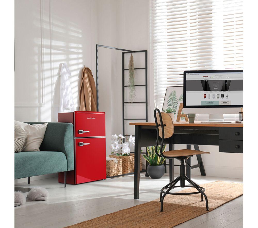 MONTPELLIER Retro MAB2035ER 80/20 Undercounter Fridge Freezer - Red image number 3 of 3