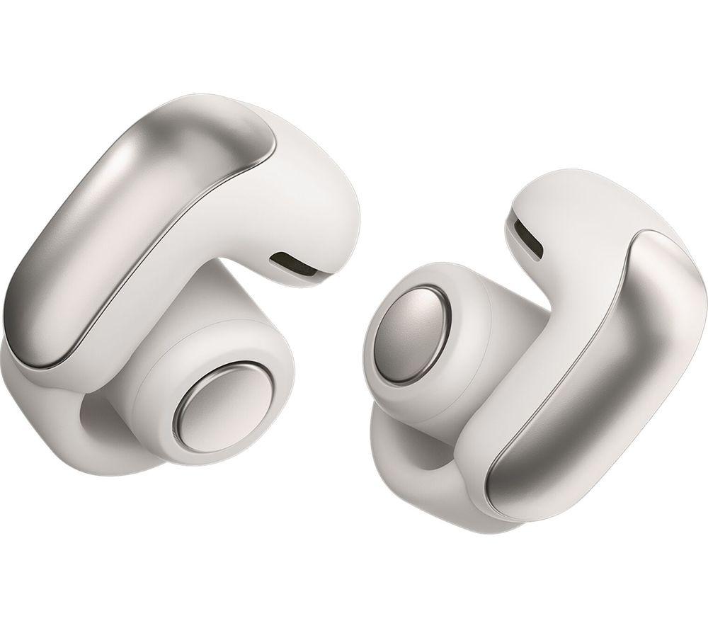 BOSE Ultra Open Wireless Bluetooth Noise-Cancelling Earbuds - White Smoke, Silver/Grey,White