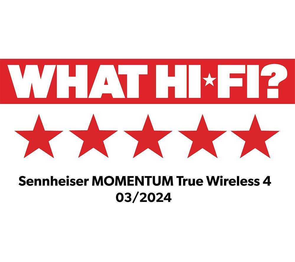SENNHEISER Momentum MTW4 Wireless Bluetooth Noise-Cancelling Sports Earbuds - Black & Graphite image number 4 of 5
