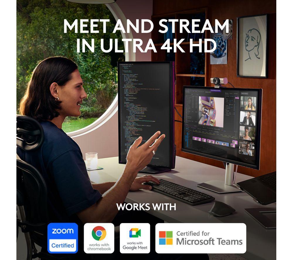 LOGITECH MX Brio 4K Ultra HD Webcam - Graphite image number 3 of 8