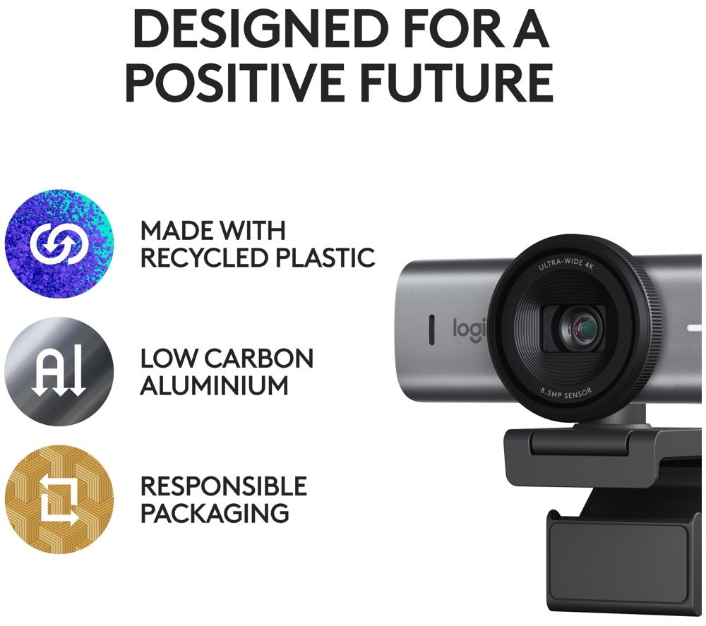 LOGITECH MX Brio 4K Ultra HD Webcam - Graphite image number 10 of 11