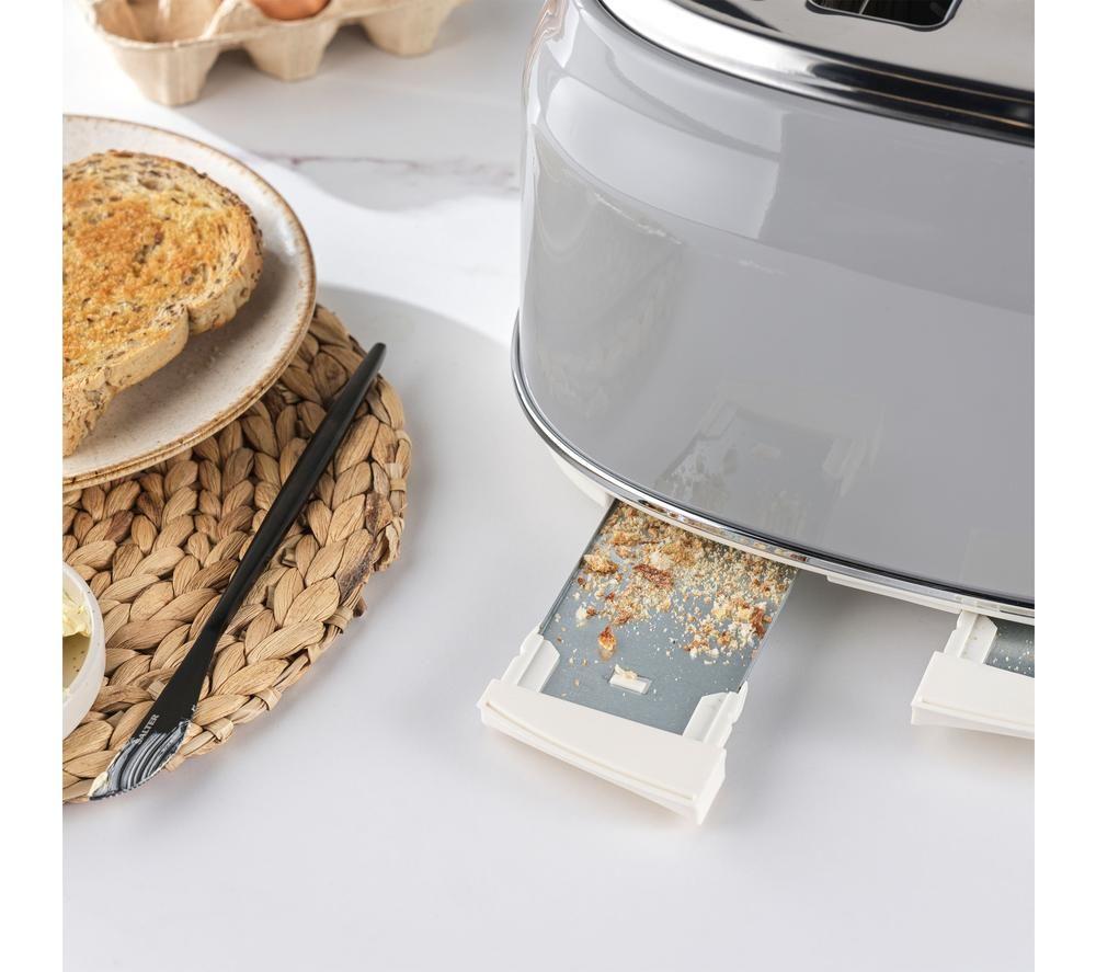 SALTER Retro EK5739 4-Slice Toaster - Grey image number 4 of 6