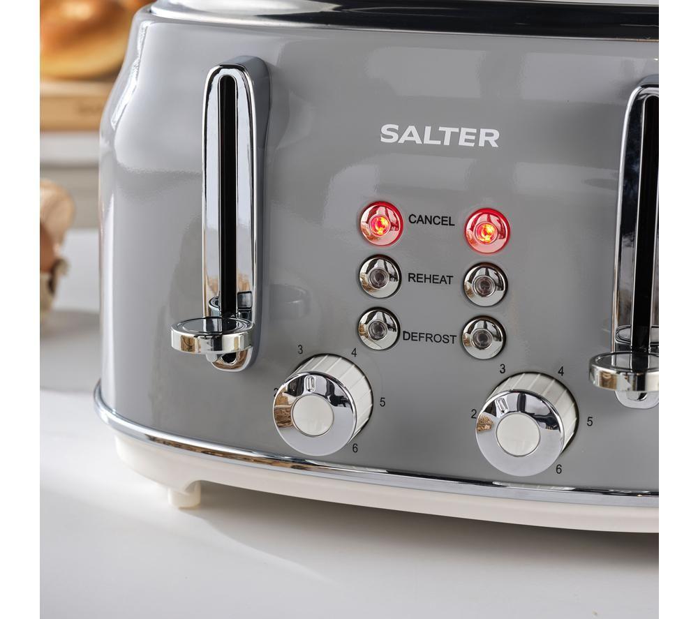 SALTER Retro EK5739 4-Slice Toaster - Grey image number 5 of 6