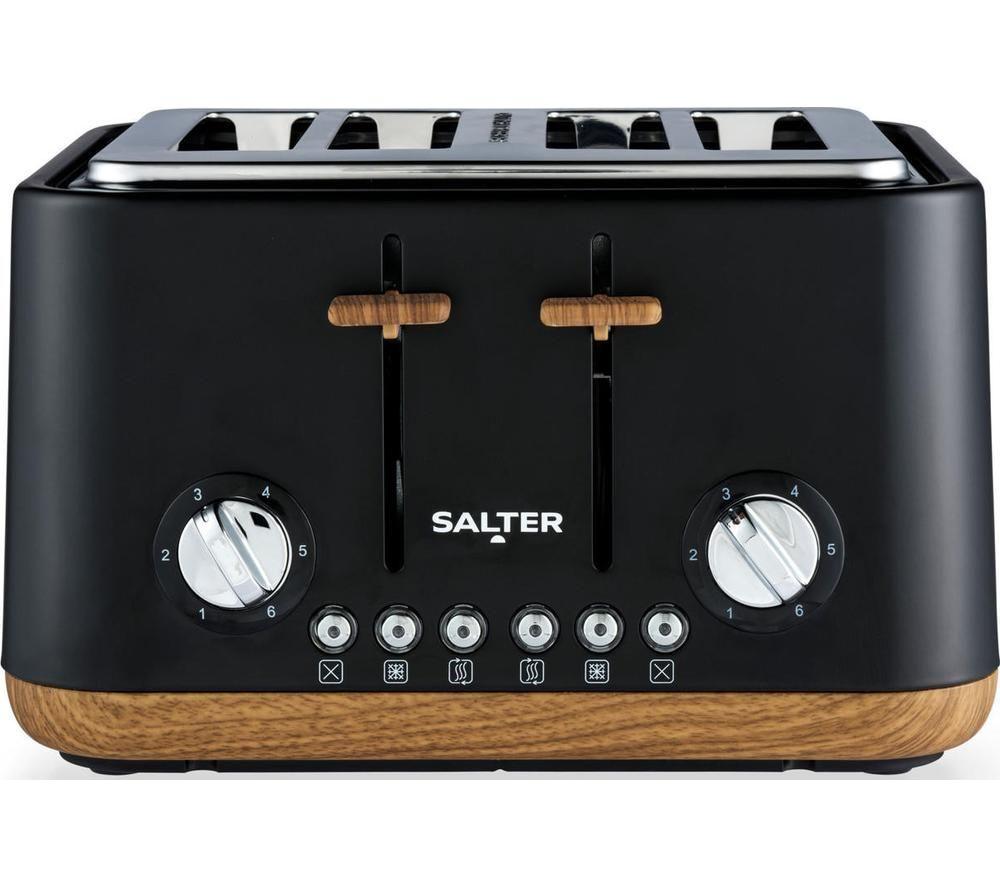Salter Toronto Ek5823blk 4-Slice Toaster - Black, Black