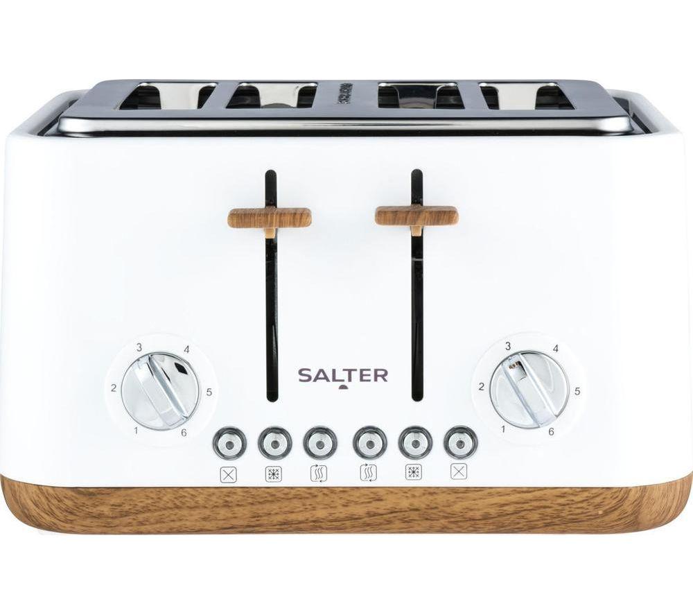 SALTER Toronto EK5823WHT 4-Slice Toaster - White, White
