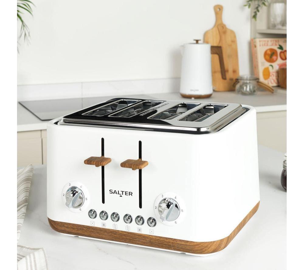 SALTER Toronto EK5823WHT 4-Slice Toaster - White image number 3 of 7