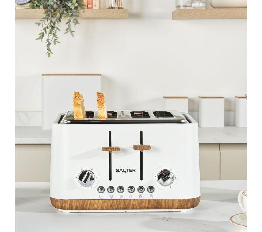 SALTER Toronto EK5823WHT 4-Slice Toaster - White image number 4 of 7