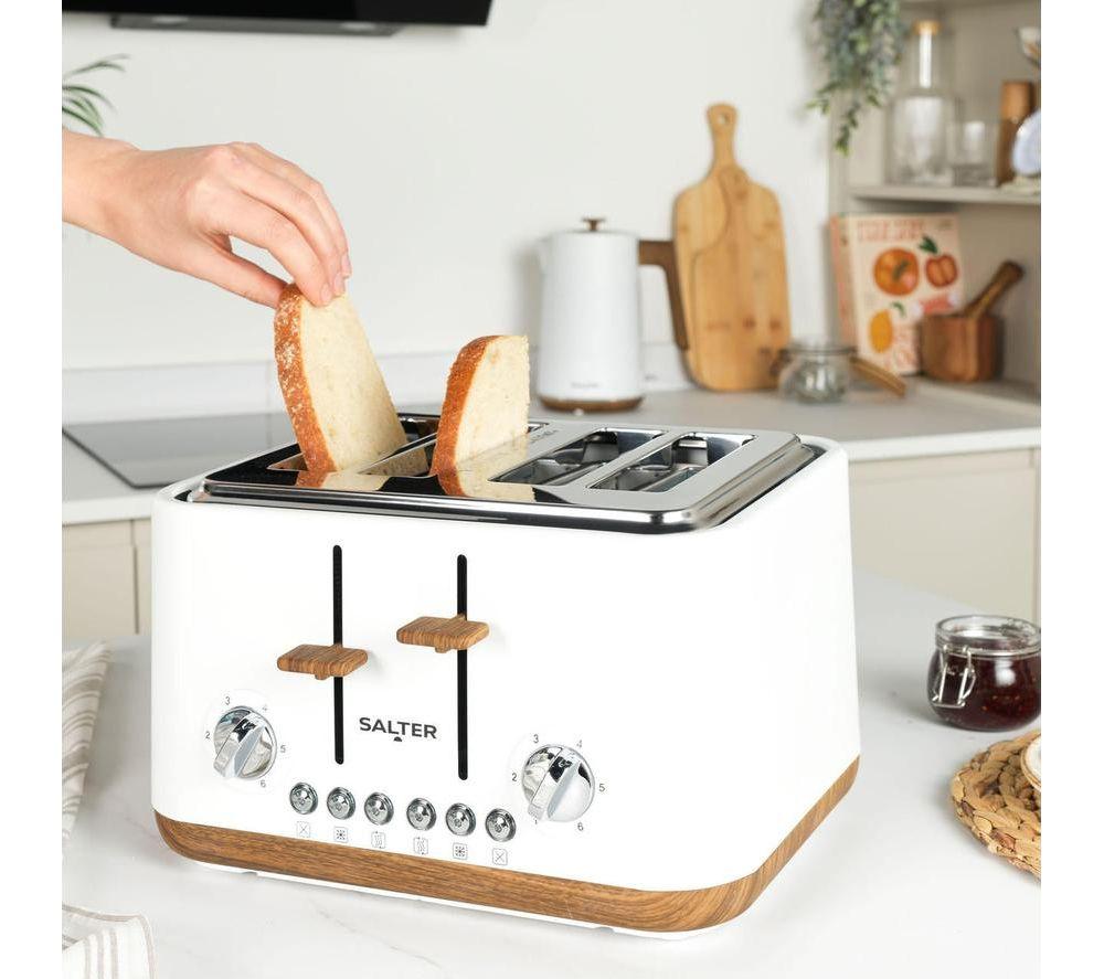 SALTER Toronto EK5823WHT 4-Slice Toaster - White image number 5 of 7