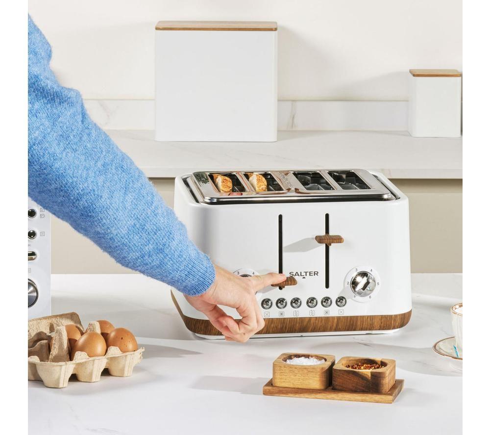 SALTER Toronto EK5823WHT 4-Slice Toaster - White image number 6 of 7