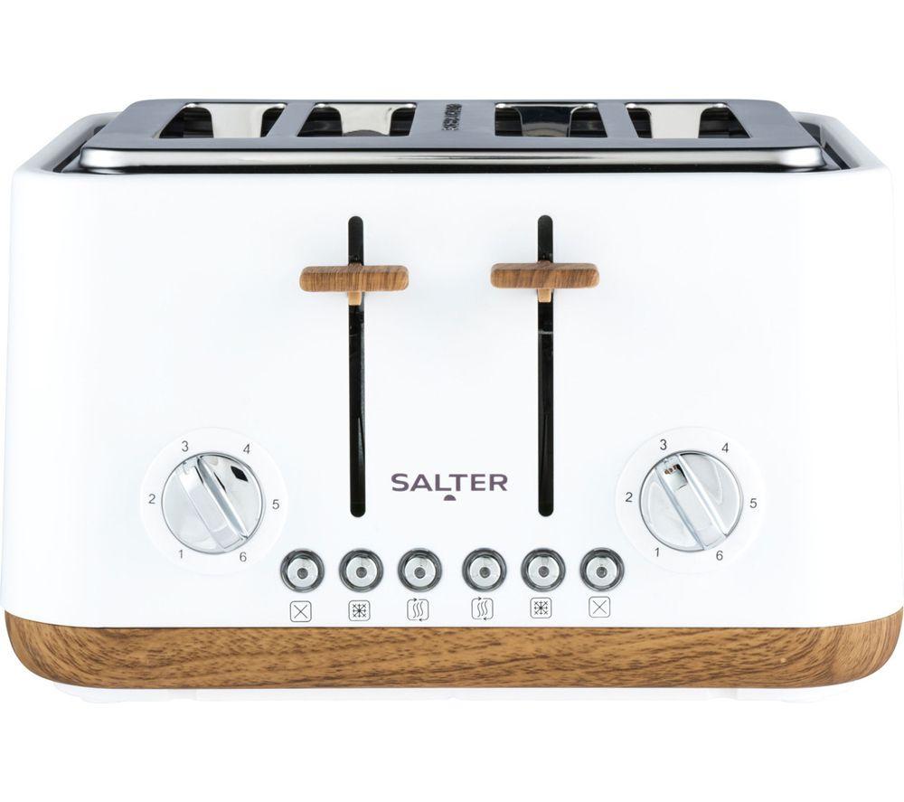 SALTER COMBO-9134 Toronto Jug Kettle & 4-Slice Toaster Bundle - Matt White image number 4 of 10