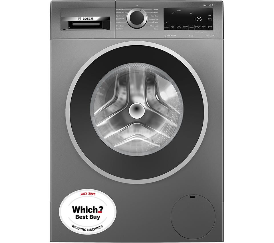 BOSCH Series 6 WGG244ZCGB AntiStain 9 kg 1400 Spin Washing Machine - Graphite