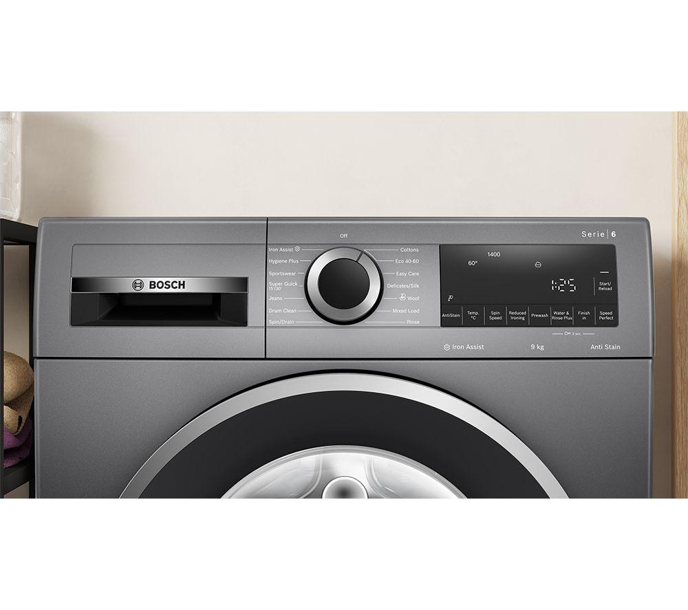 BOSCH Series 6 WGG244ZCGB AntiStain 9 kg 1400 Spin Washing Machine - Graphite image number 5 of 17