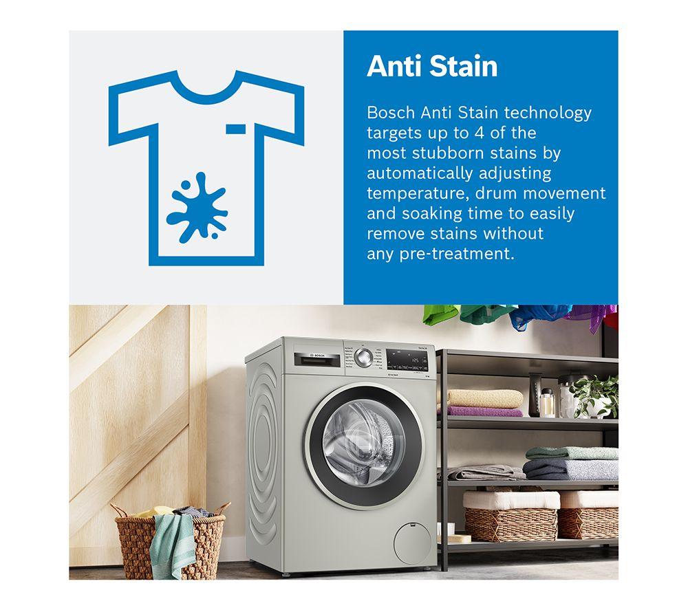 BOSCH Series 6 WGG244ZCGB AntiStain 9 kg 1400 Spin Washing Machine - Graphite image number 11 of 17