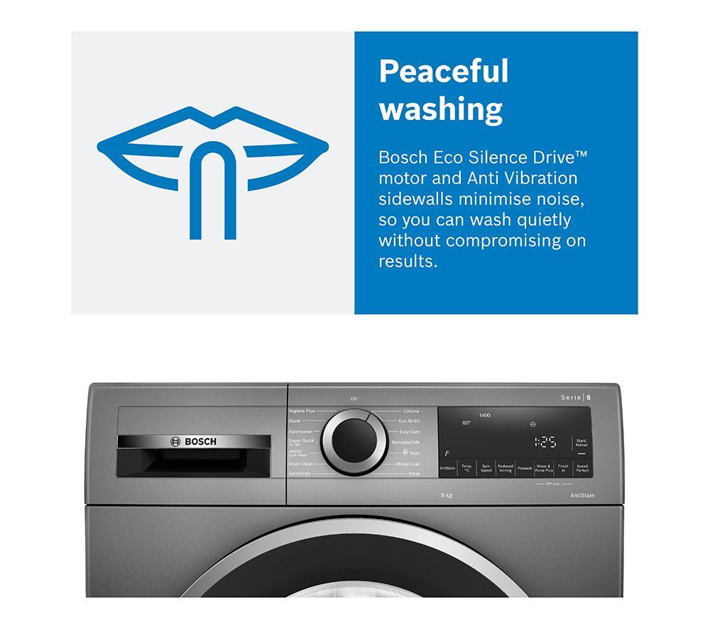 BOSCH Series 6 WGG244ZCGB AntiStain 9 kg 1400 Spin Washing Machine - Graphite image number 16 of 17