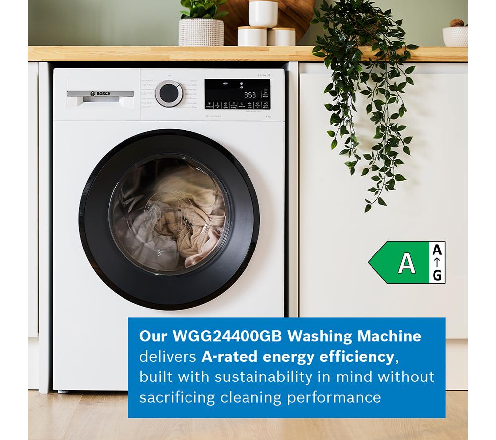 BOSCH Series 6 WGG24400GB AntiStain 9 kg 1400 Spin Washing Machine - White image number 16 of 16