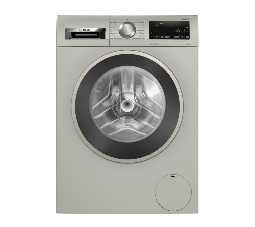 BOSCH Series 6 WGG254ZSGB 10 kg 1400 Spin Washing Machine – Silver, Silver/Grey