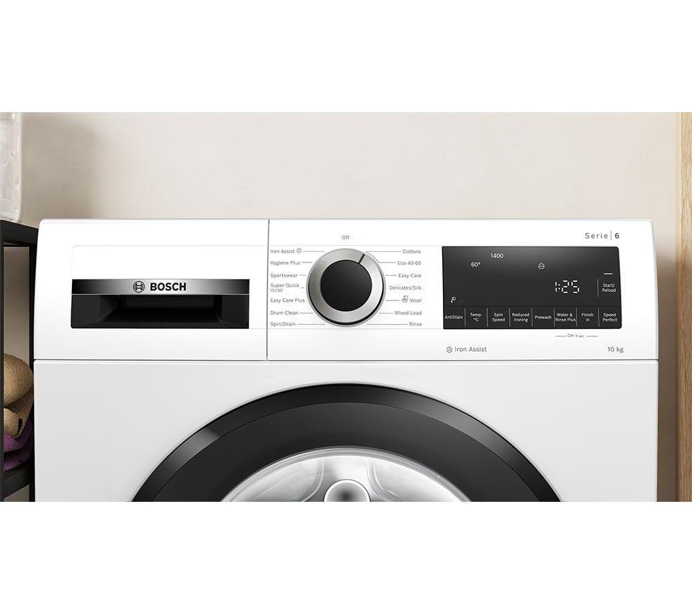 BOSCH Serie 6 WGG254Z0GB AntiStain 10 kg 1400 Centrifuge Wasmachine - Wit afbeelding nummer 1