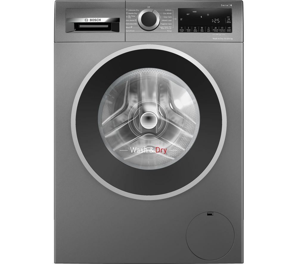 BOSCH Series 6 WNG254R1GB 10.5 kg Washer Dryer – Graphite, Silver/Grey