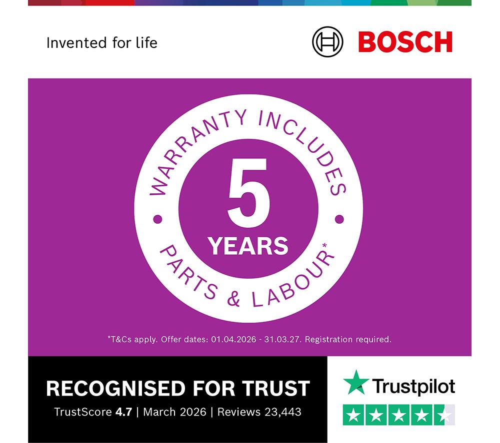 BOSCH Series 6 WNG254R1GB 10.5 kg Washer Dryer - Graphite image number 12 of 13