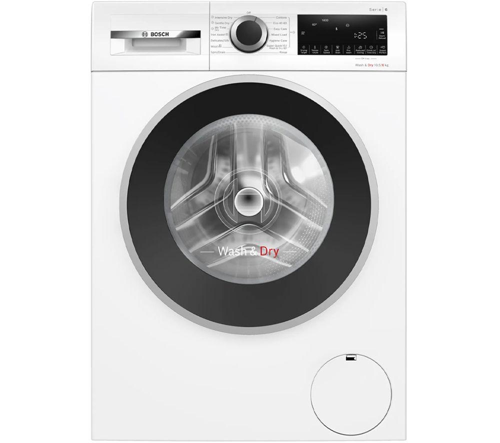BOSCH Series 6 WNG25401GB AntiStain 10.5 kg Washer Dryer – White, White