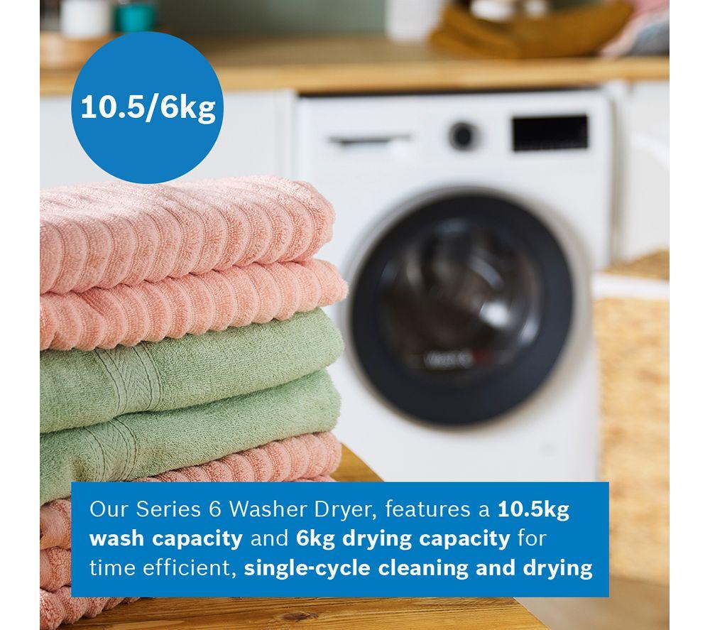 BOSCH Series 6 WNG25401GB AntiStain 10.5 kg Washer Dryer - White image number 11 of 15
