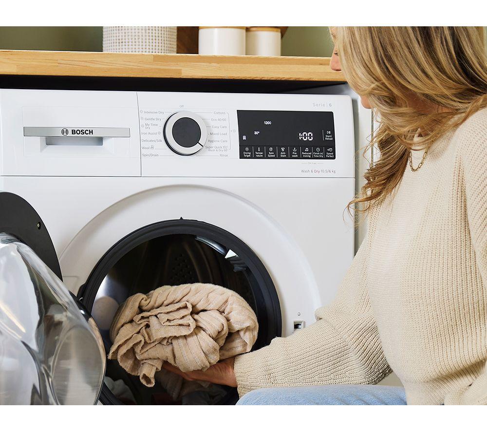 BOSCH Series 6 WNG25401GB AntiStain 10.5 kg Washer Dryer - White image number 15 of 15