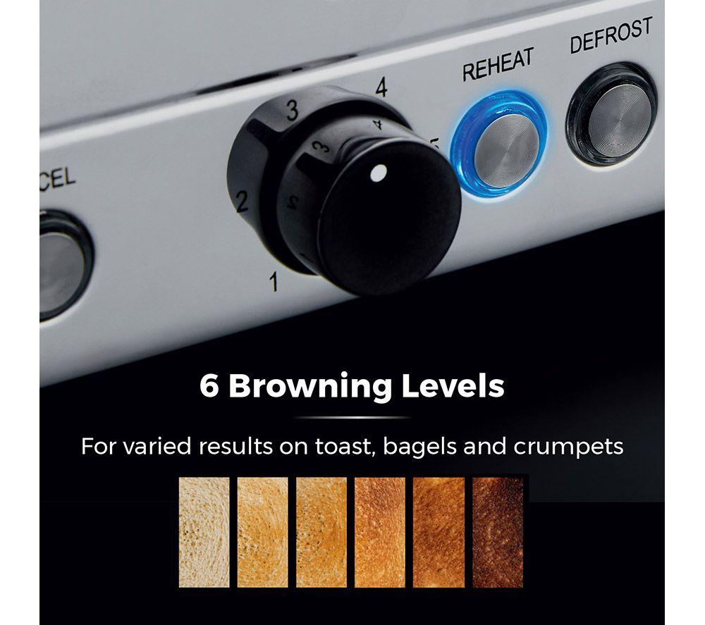 TOWER Sera T20086BLK 4-Slice Toaster - Black image number 5 of 19
